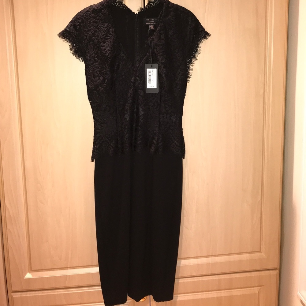 TED BAKER  black  All black LACE BODICE dress NWT SEE LISTING - Picture 5 of 17